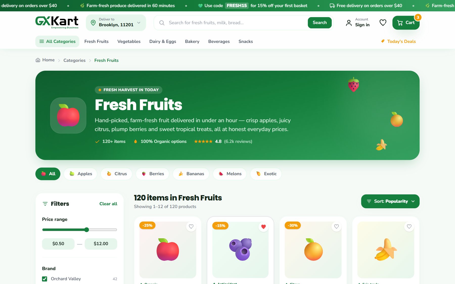Browse the store
